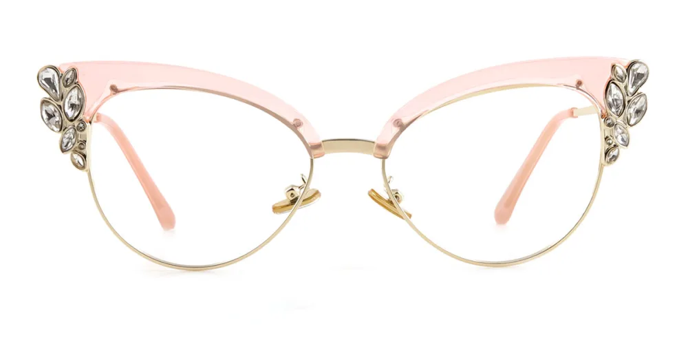 Danna - Cat Eye Pink Glasses For Women