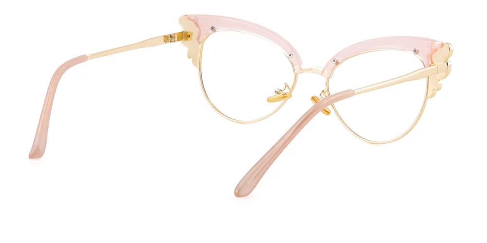 Danna - Cat Eye Pink Glasses For Women