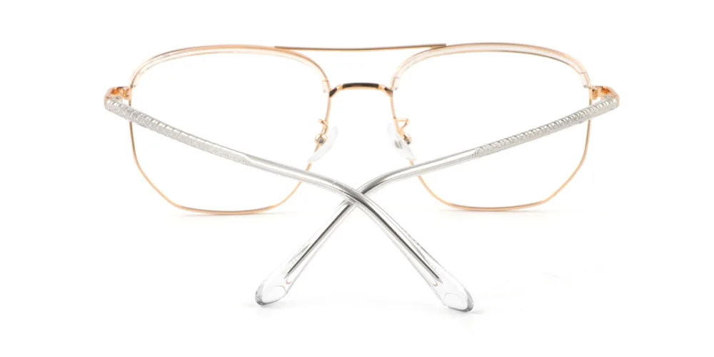 Gold Rectangle,irregular Retro,unique,business Eyeglasses