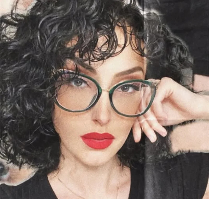 Green cat eye glasses clearance