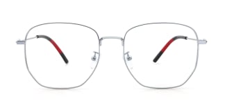 03690 Obharnait Geometric silver glasses