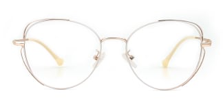 13441 Gerrilynn Cateye white glasses