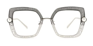 15472 Xela Rectangle silver glasses