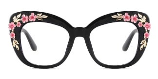 1565 Tropic Cateye black glasses