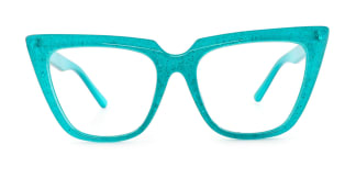15762 Elizabeth Cateye green glasses