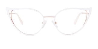 18029 Fairfax Cateye white glasses