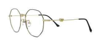 18045 Analise Geometric, gold glasses