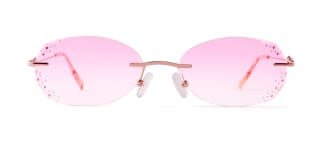 1810-1 Faie Geometric pink glasses