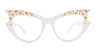 18550 Priscilla Cateye white glasses