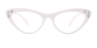 18701 Hana Cateye white glasses