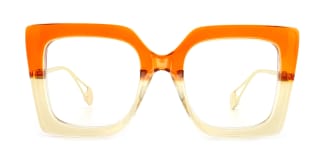 1916 Felicia Rectangle orange glasses