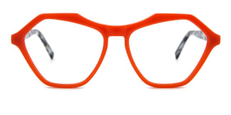 30018 Leann Cateye,Geometric orange glasses