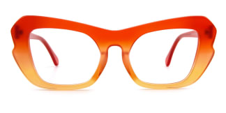 31092 Pauleen Cateye orange glasses