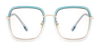 328 shelly Rectangle blue glasses