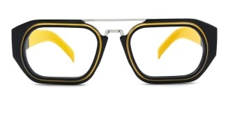 41241 Demetria Aviator yellow glasses