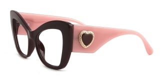 4349 Anana Cateye, pink glasses