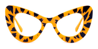 5141 Ruby Cateye yellow glasses