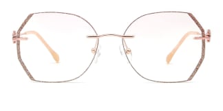 55514 Della Geometric pink glasses