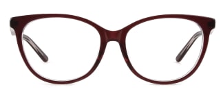 6045 Valencia Oval red glasses
