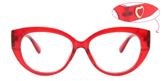 6939 Spring Cateye, red glasses