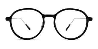 82028 Leda Round black glasses