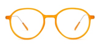 82028 Leda Round orange glasses