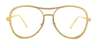 86163 Netie Rectangle,Aviator gold glasses