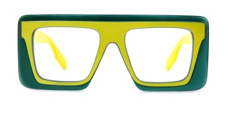 86328 Onna Rectangle green glasses