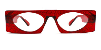 9069 Callie Rectangle red glasses