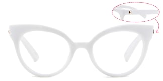 92111 Roosevelt Cateye white glasses