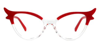 92136 Fawn Cateye red glasses