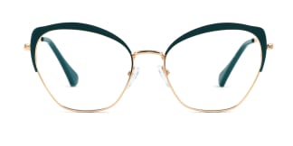 95546 Suzanne Cateye green glasses
