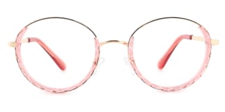 95574 Kamaria Round pink glasses