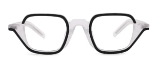 98216 Angelinea Geometric white glasses