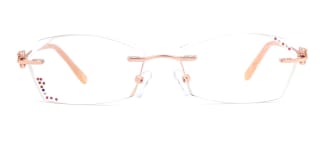 98301 Uan Rectangle,Geometric pink glasses