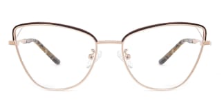 A1043 Kylie Cateye brown glasses