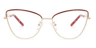 A1043 Kylie Cateye red glasses