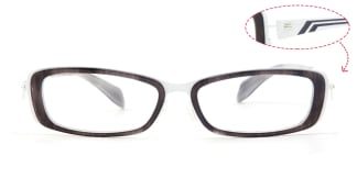 LE414 Yokote Rectangle white glasses