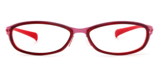LE415 Agnes Oval red glasses