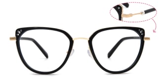 M097 Olaf Cateye black glasses