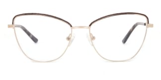 M1045 Vivian Cateye brown glasses