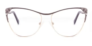 M6813 Audrey Cateye brown glasses