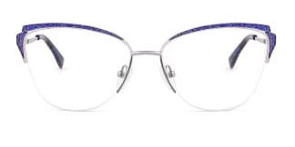 T3512 elaineelaine Cateye blue glasses