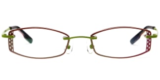 X7305 Latonia Rectangle green glasses