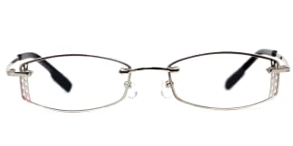 X7305 Latonia Rectangle silver glasses