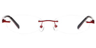 X7317 Grace Oval red glasses