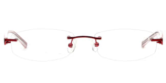 X7318 Leila Rectangle red glasses