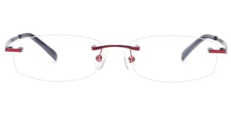 X7325 Fiona Rectangle red glasses