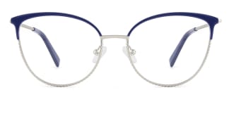 YJ0032 enid Cateye blue glasses