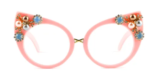 0073 Andrea Cateye pink glasses